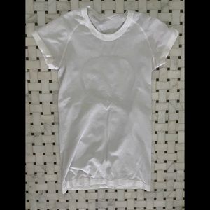 White swiftly lululemon shirt